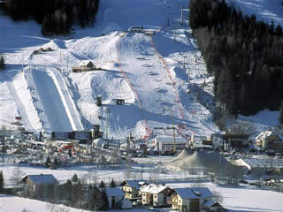Skijanje Austrija Kreischberg pogled na stazu